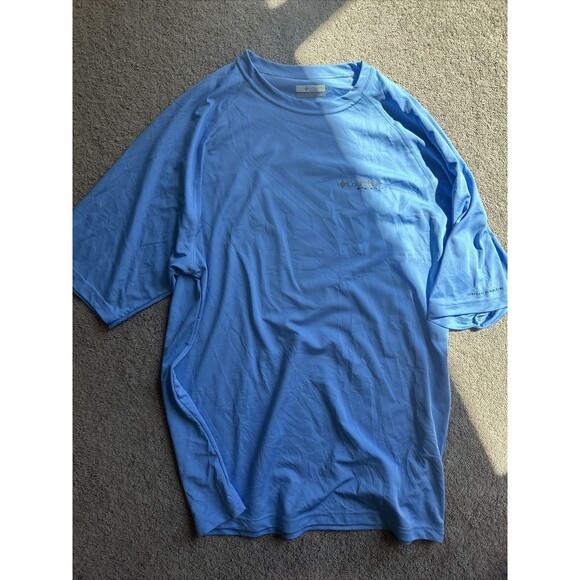 Columbia PFG Men’s Large “Performance Fishing Gear” Graphic Shirt Blue FM6093 - Picture 4 of 6